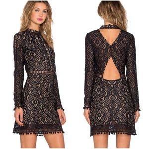 FOR LOVE AND LEMONS FLORENCE COCKTAIL DRESS BLACK